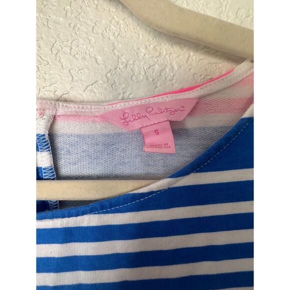 Lilly Pulitzer Lena Dress in Lapis Blue Tiki Stripe Sz Small - Picture 6 of 9